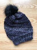 Handmade in Ireland - Super Soft hat with pom pom - CHARCOAL MIX image
