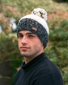 Uneven Wool Bobble Hat Charcoal image