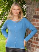 Wool and Cashmere Cardigan Azure Blue - L