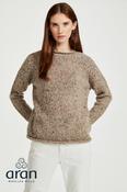 Ladies Roll Neck Raglan Crew Beige - XL image
