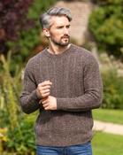 Men's Fine Merino Wool Crew Neck Sweater - SMOKE / SMALL image