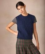 Callie Cable Vest Rich Navy - M