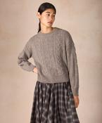 Eva Cable Knit Crew Neck Rocky Ground - S image