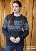 Unisex Jacquard Sweater Charcoal - M image