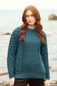 Unisex Cable Knit Crew Neck Sweater Bermuda - S image