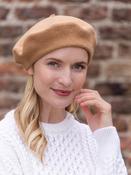 100% Merino Wool Beret Camel