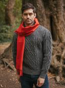 100% Cashmere Scarf Red - Red / One size