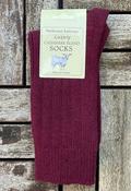 Luxury Ladies Cashmere Blend Socks- Wine (size 35-39) image