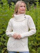 Supersoft Button Neck Sweater - Natural - XL image