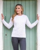 Cropped Aran Sweater Natural - Natural / XS