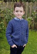 Kids Aran Cardigan Denim Marl - 1-2 yrs