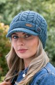 Aran Cable Peak Hat Denim image
