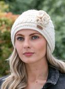 Aran Trellis Pullon Hat Natural White image