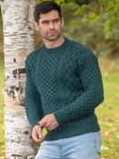 Unisex Heavyweight Aran Sweater Evergreen - XL