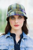 Ladies Irish Flapper Cap Purple Check Col: 574