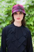 Flapper Cap Pink Check - colour no. 223A One Size