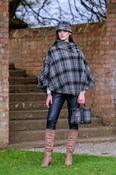 Irish Tweed Poncho Grey / Black Mix col.21 image