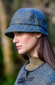 Ladies Irish Flapper Cap Green Brown Check Col: 782