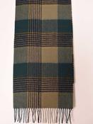 100% Lambswool Green Check Scarf image