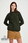 Ladies Roll Neck Raglan Crew Army Green - XS image