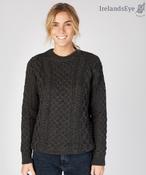 Unisex Heavyweight Aran Sweater Graphite - L