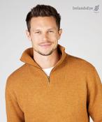 Half Zip Lambswool Sweater Warm Sand - S image