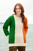 Irish Aran Tricolour Sweater Unisex - S