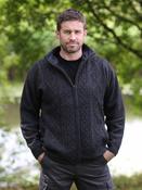 Lined 100% Shetland Wool Jacket Charcoal - XXL