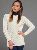 Wool Cashmere Cable Knit Sweater NEW - Natural / XL image