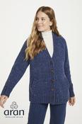 Ladies Donegal Cardigan Denim - XL
