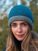 Irish Crochet Hat Blue image