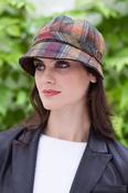 Ladies Flapper Cap Brown Yellow Red 321