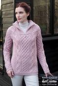 100% Super Soft Merino Wool half Zip Pink - S image