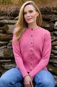 100% Lambswool Cardigan - Pink - M image