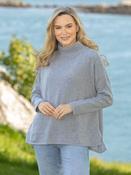 Merino Wool &amp; Cashmere High Neck Silver image