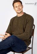 Men's Crew Neck Wool and Cashmere Sweater Loden - 3XL image