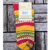 Men's Fair Isle Socks Red/Yellow Stripe image