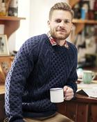 Aran Handknit Sweater Nightshade Navy - Navy / M image