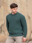 Fisherman Ribbed Crew Moss Green - Green / XL