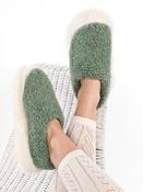 Unisex Merino Wool Non Slip Slippers Green - 39-40
