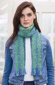 Mohair Viscose Scarf Green Mix