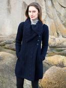 Merino Wool Aran Coatigan Navy - Navy / XL image