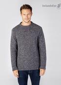 Men's Crew Neck Wool and Cashmere Sweater Navy marl - 3XL image