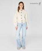 Clover Cropped Cardigan Natural - M
