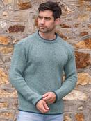 Men's Crew Neck Wool and Cashmere Ocean Ink - XL image