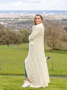 Two Tone Plated Aran Throw X4349 - Natural / 50'' x 60'' image