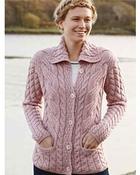 Super Soft Merino Wool Ladies Cardigan - Pink / XS