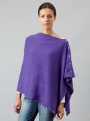 Purple Wool Cashmere and Silk Multi wrap Wrap