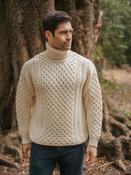 Aran Turtleneck Sweater Natural - S
