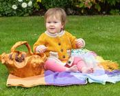 Baby Roll Neck Cardigan Mustard - S image